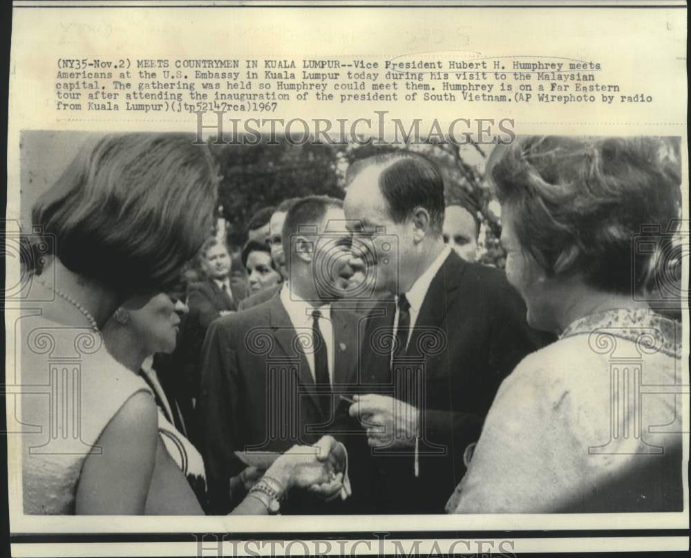 1967 Vice President Humphrey at U.S. Embassy in Kuala Lumpur-Historic Images