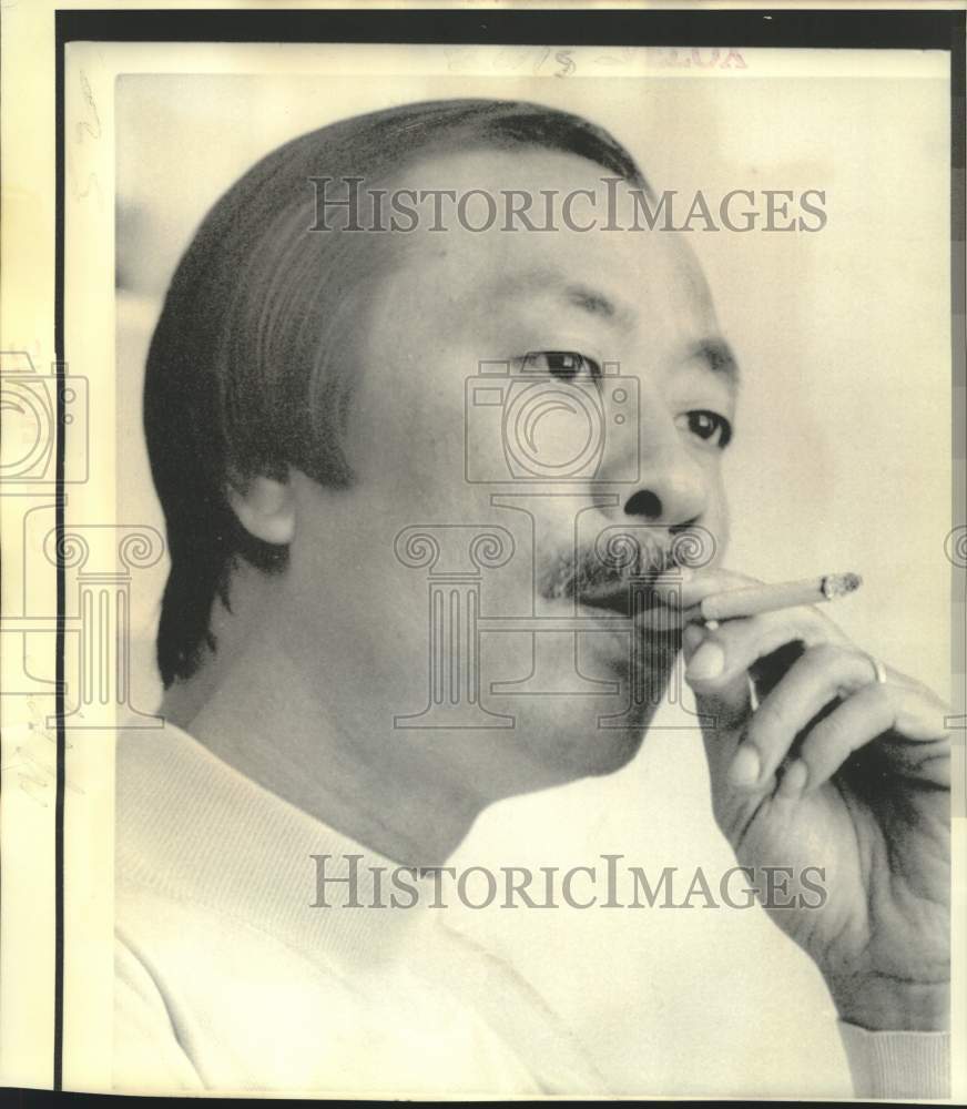 1975 Press Photo Former South Vietnamese Premiere Ky interviews in Virginia-Historic Images