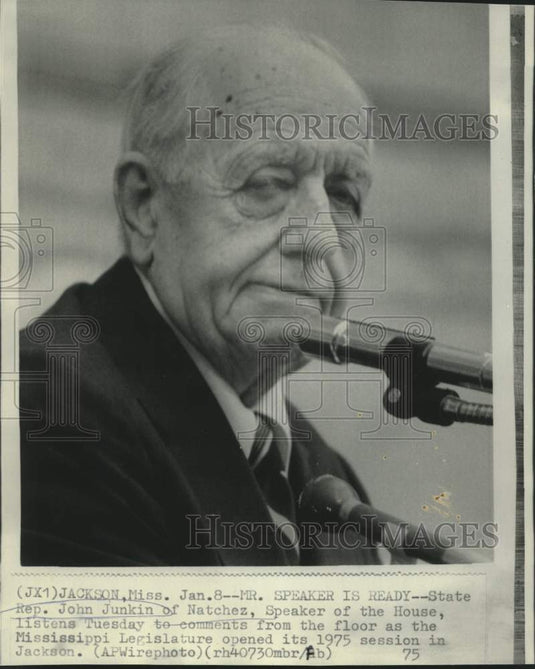 1975 Mississippi's Speaker of the House, John Junkin - Historic Images
