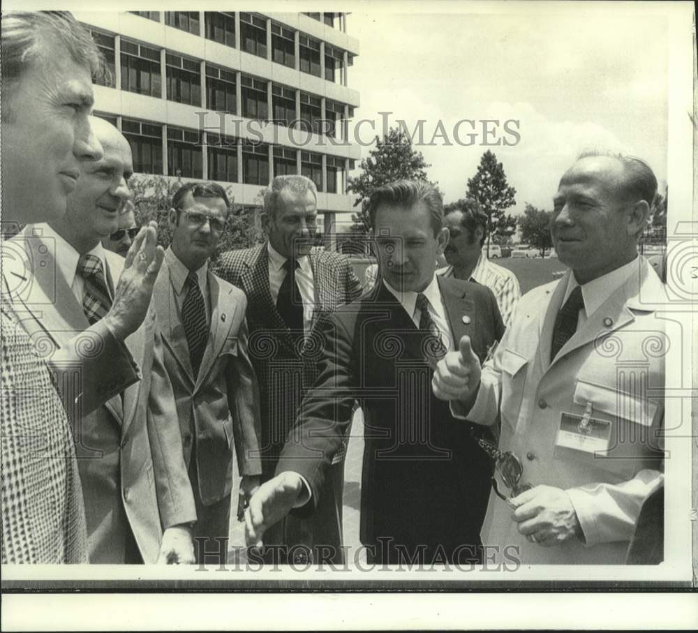 1973 Valerly Kubasov and other cosmonauts greeted in Houston, Texas - Historic Images