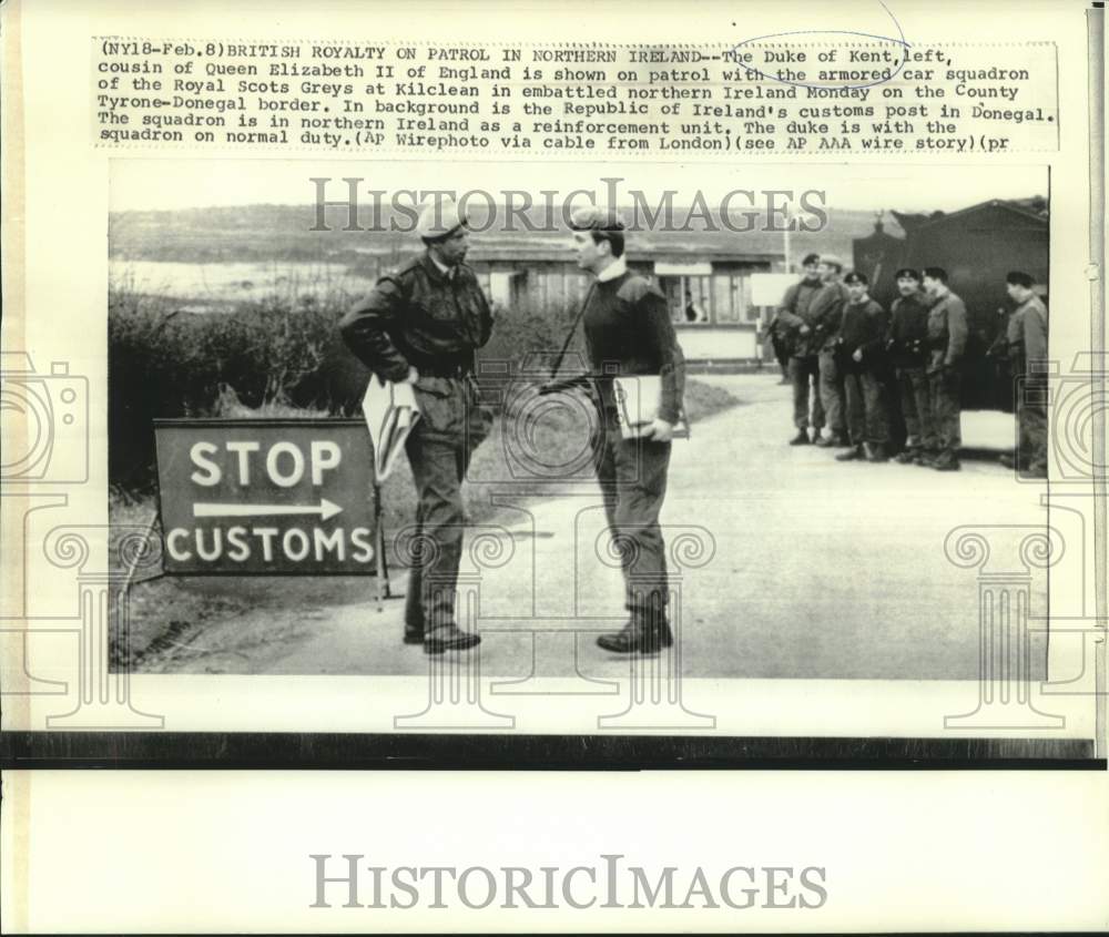 1971 British Duke of Kent on patrol in Norhern Ireland. - Historic Images