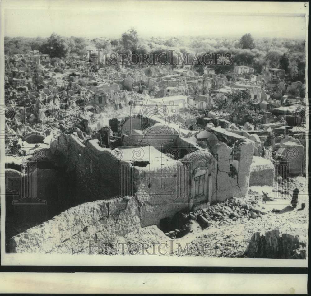 1968 View of Bejestan, Iran destroyed by earthquake - Historic Images