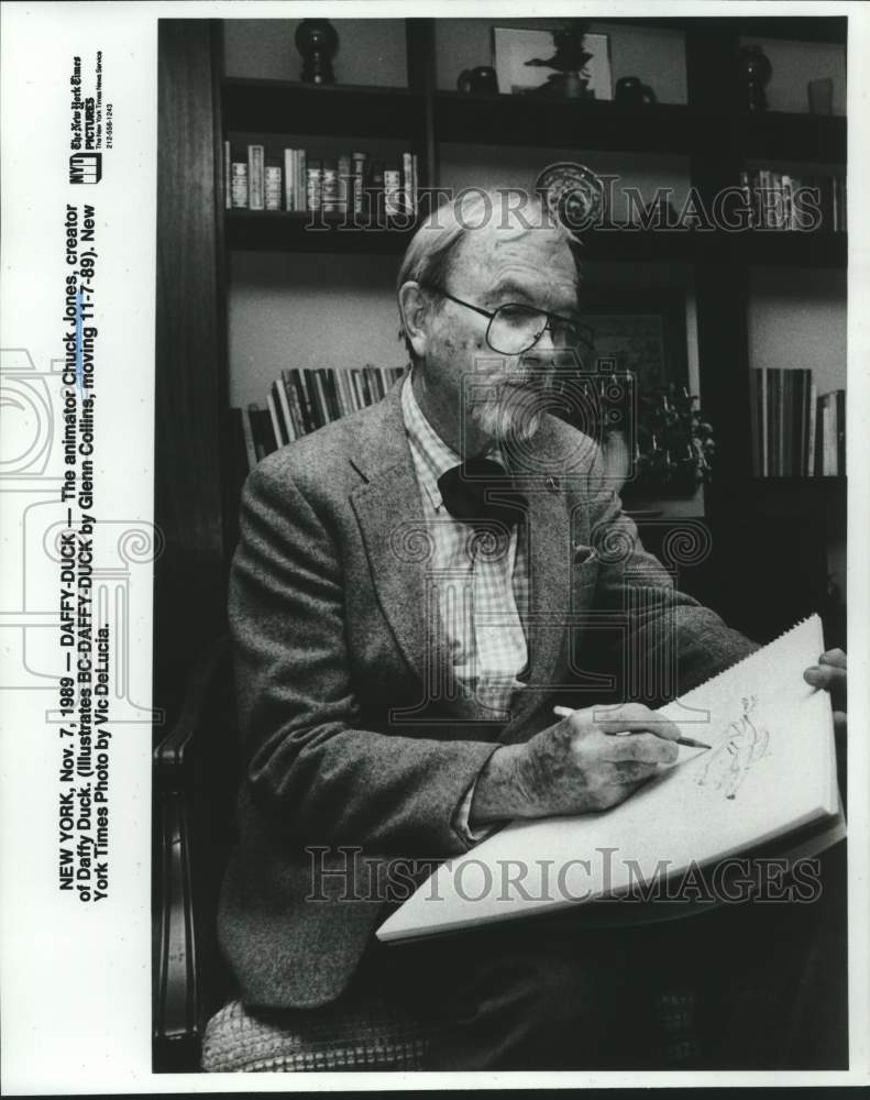 1989 Press Photo Daffy Duck creator Chuck Jones - now16242-Historic Images