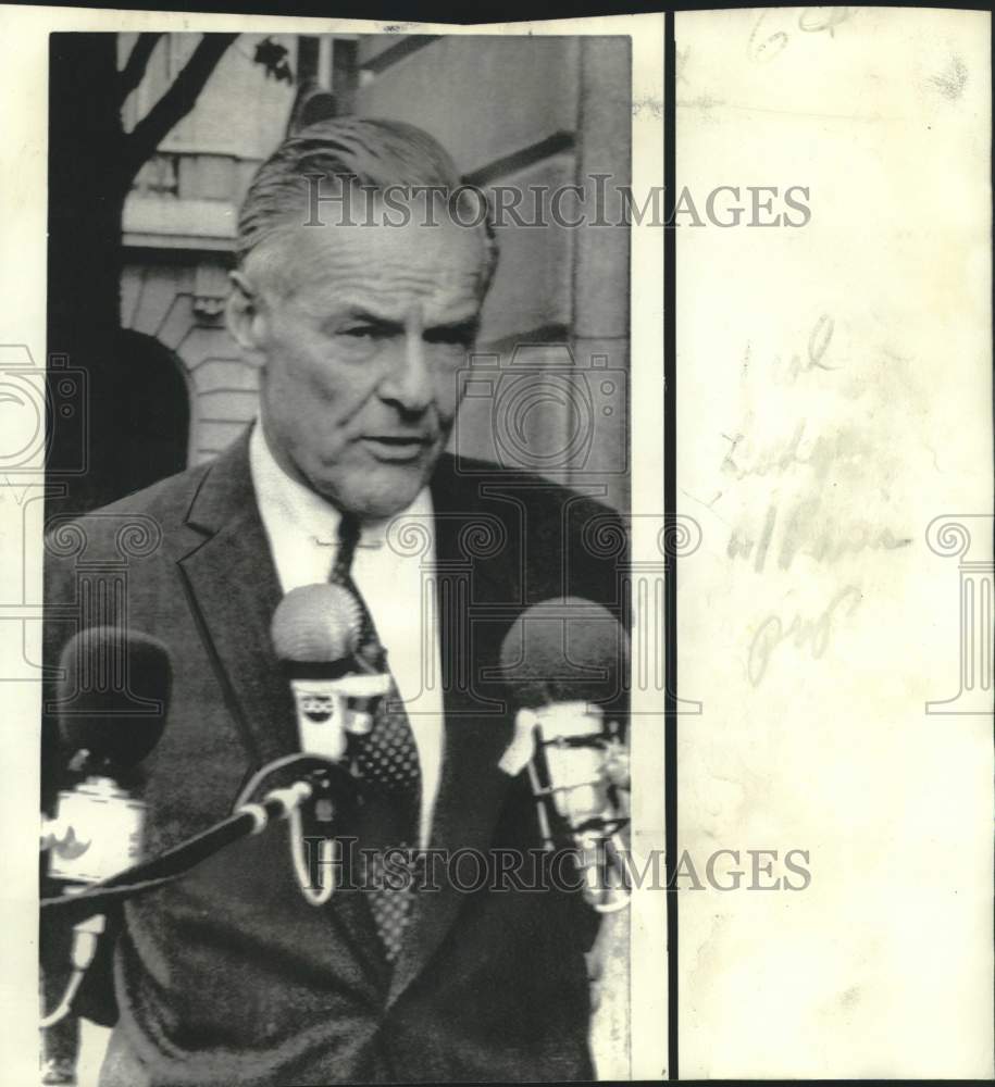 1969 Press Photo U.S. Ambassador Henry Cabot Lodge, hits other side's invective - Historic Images
