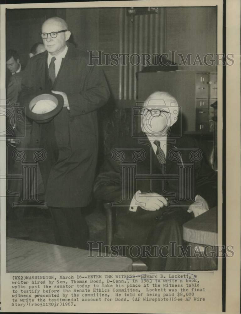 1967 Writer Edward Lockett testifies at Senate Ethics Committee - Historic Images