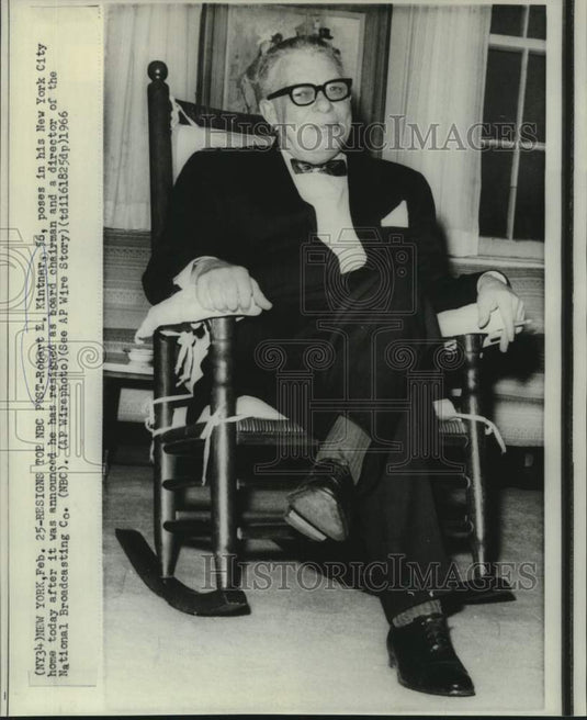 1966 Resigned Board Chairman and director of NBC Robert Kintnar. - Historic Images