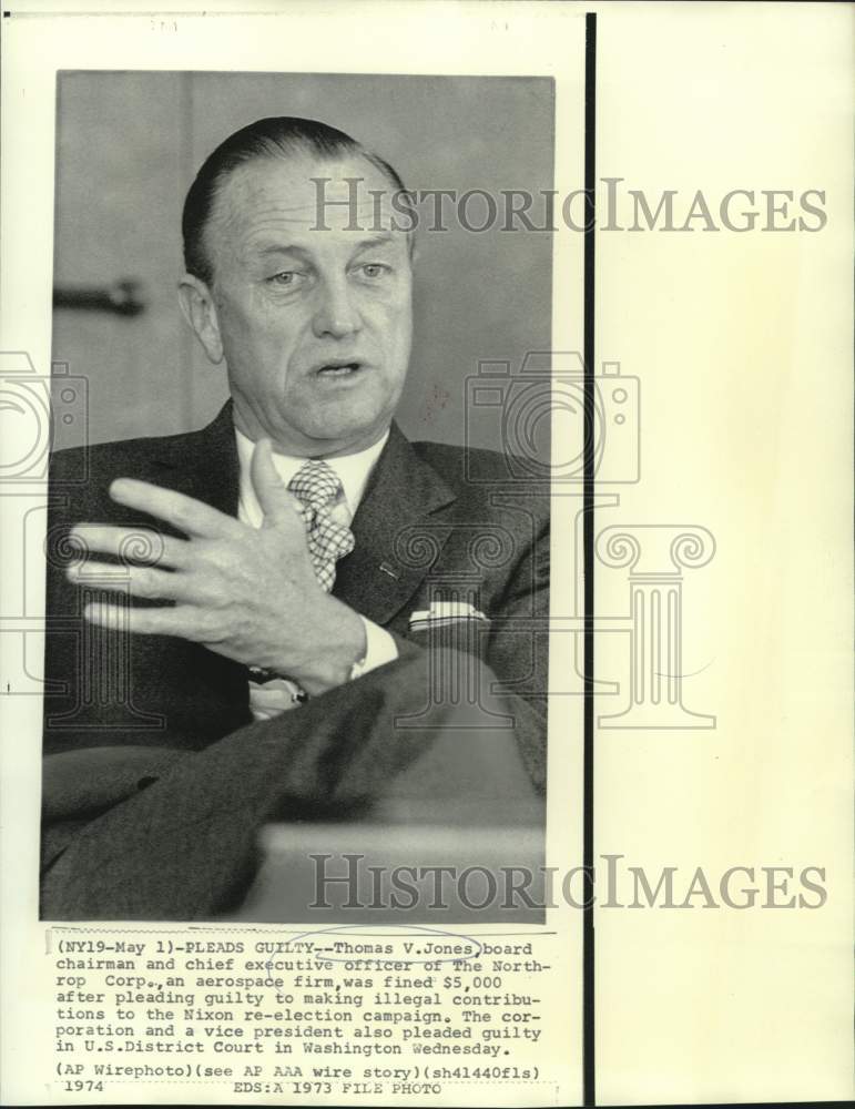 1973 Press Photo Thomas V. Jones, board chairman and CEO of The Northrop Corp.-Historic Images