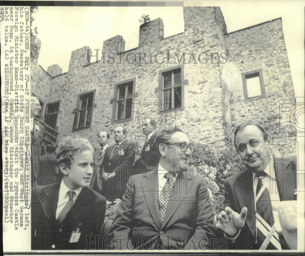 1975 Henry Kissinger and others visit Bonn, Germany&#39;s Pyrmont Castle - Historic Images