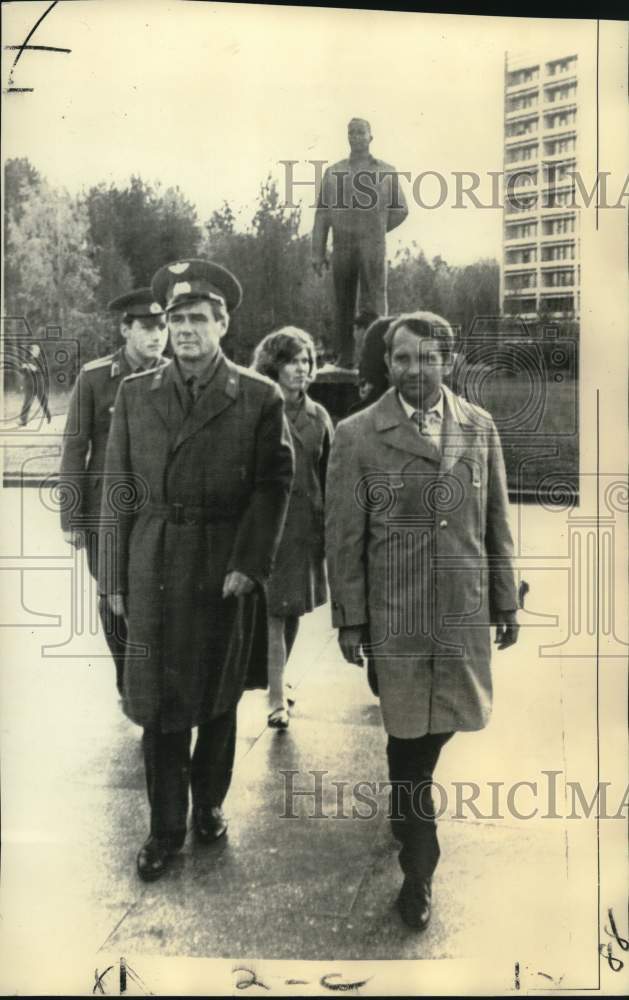 1973 Press Photo Cosmonauts Vasily Lazarev and Oleg Makarov after two-day flight - Historic Images
