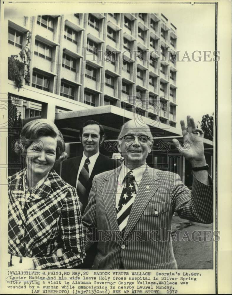 1972 Georgia&#39;s Lt. Governor and Mrs Maddox visit Governor Wallace - Historic Images