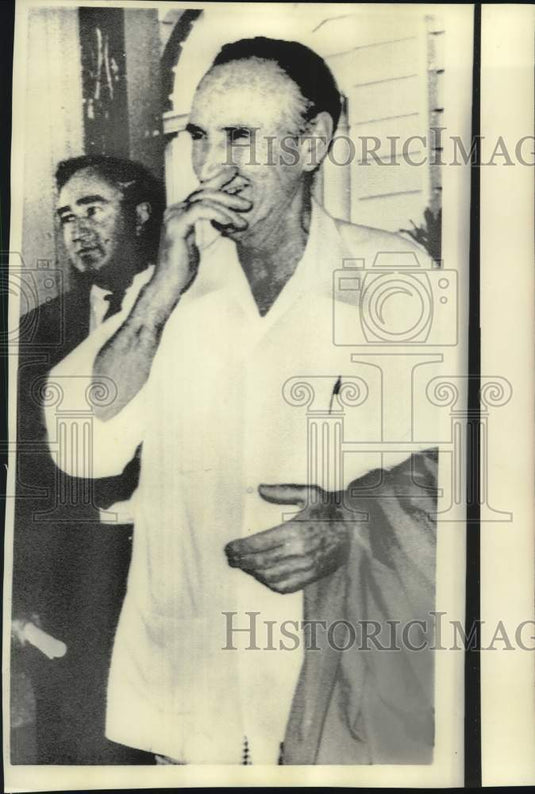 1975 Senate Majority Leader Mansfield chuckles in Hong Kong hotel - Historic Images