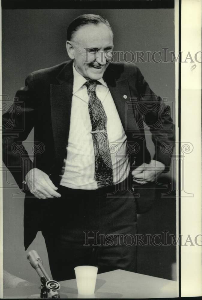 1975 Senator Mike Mansfield in television studio - Historic Images