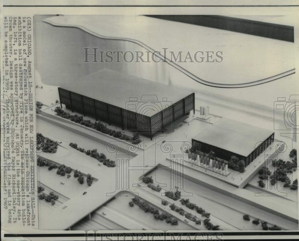 1967 Model of new McCormick Place - Historic Images