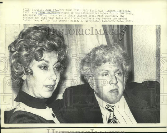 1972 Sandra Warfield and James McCracken of Metropolitan Opera in NY - Historic Images