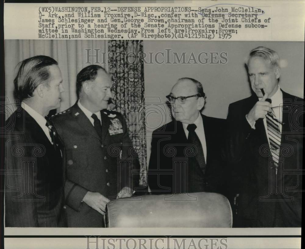 1975 Senator John McClellan and others at Senate Appropriations - Historic Images