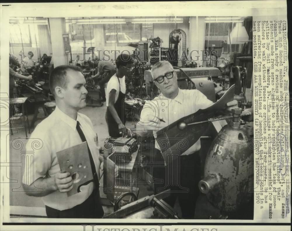 1970 Ahrens Trade High School instructors Julian Marsh and Volz - Historic Images