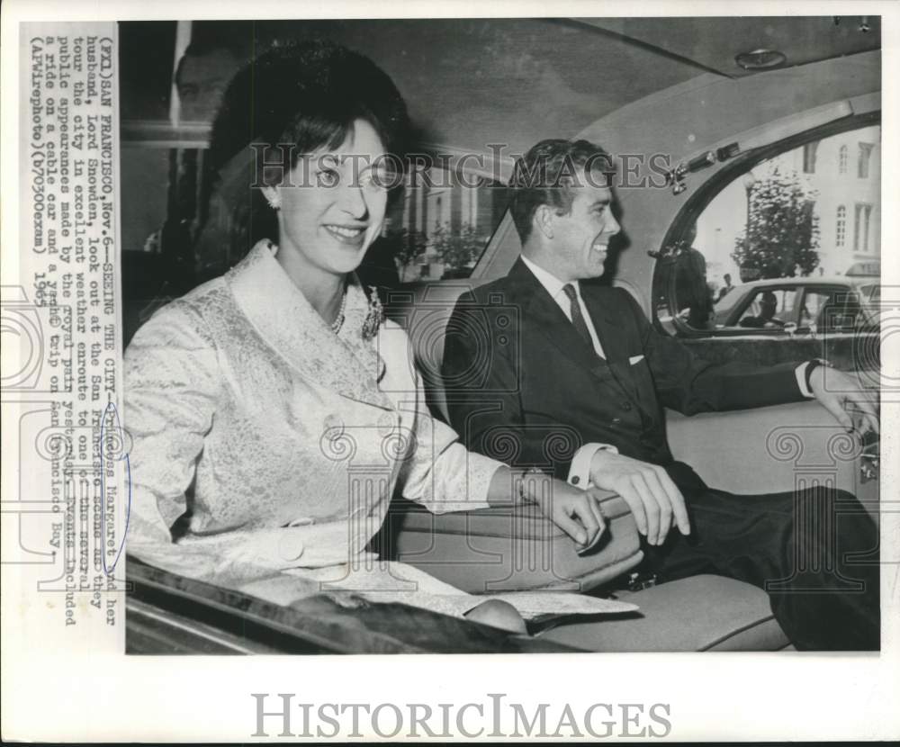 1965 Press Photo Princess Margaret and Lord Snowdon tour San Francisco-Historic Images