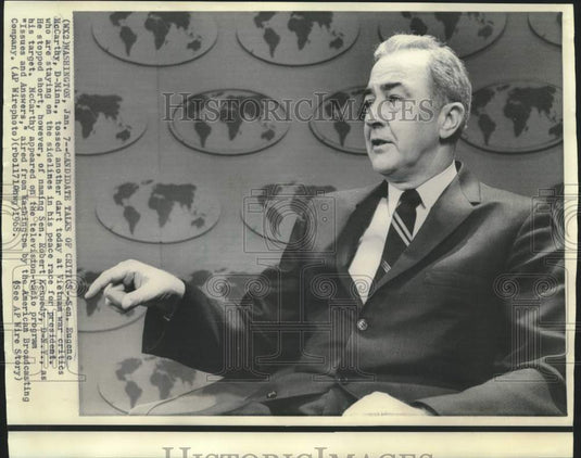 1968 Press Photo Senator McCarthy appears on ABC "Issues and Answers."-Historic Images