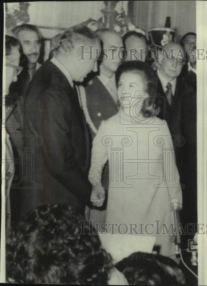 1975 Argentine&#39;s President Peron and Luder at Government House event - Historic Images