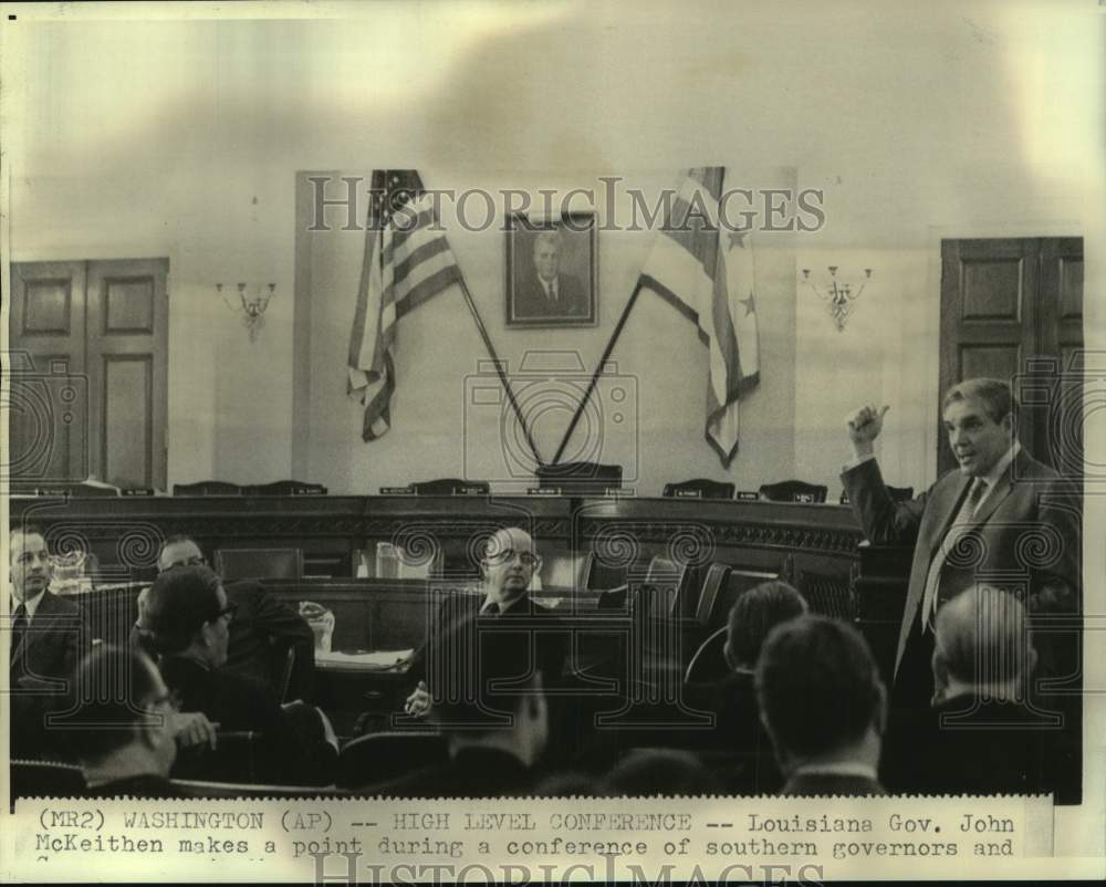 1970 Louisiana Governor McKeithen at southern governors conference - Historic Images