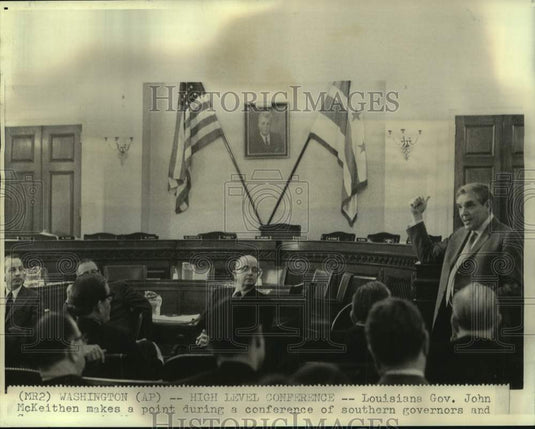 1970 Louisiana Governor McKeithen at southern governors conference - Historic Images