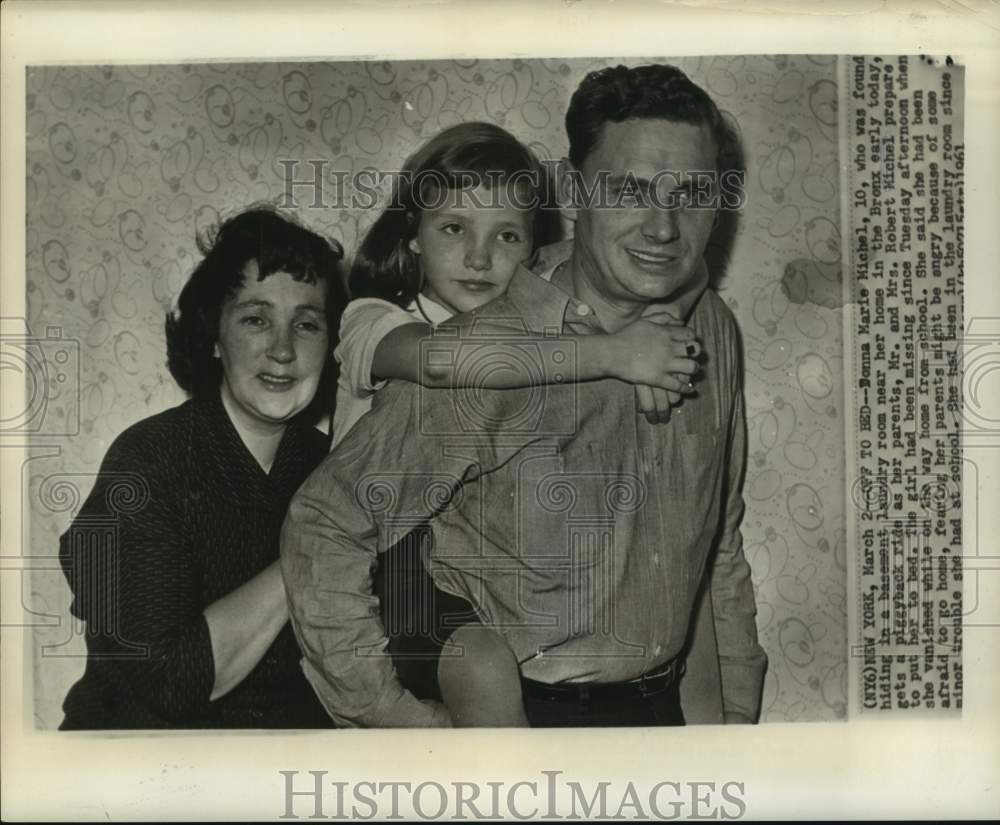 1961 Donna Marie Michel and Parents Reunited After Girl was Missing - Historic Images