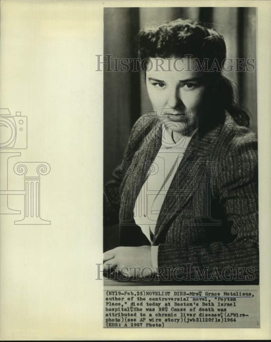 1957 Press Photo "Peyton Place," author Grace Metalious - now23585-Historic Images