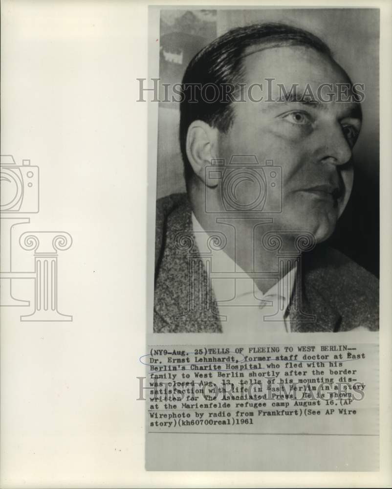 1961 Dr. Ernest Lehnhardt tells of family fleeing East Berlin - Historic Images