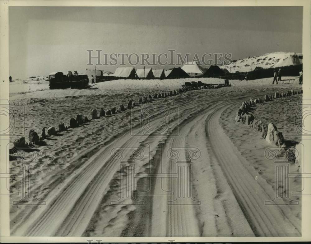 1960 Libyan desert oil campsites-Historic Images