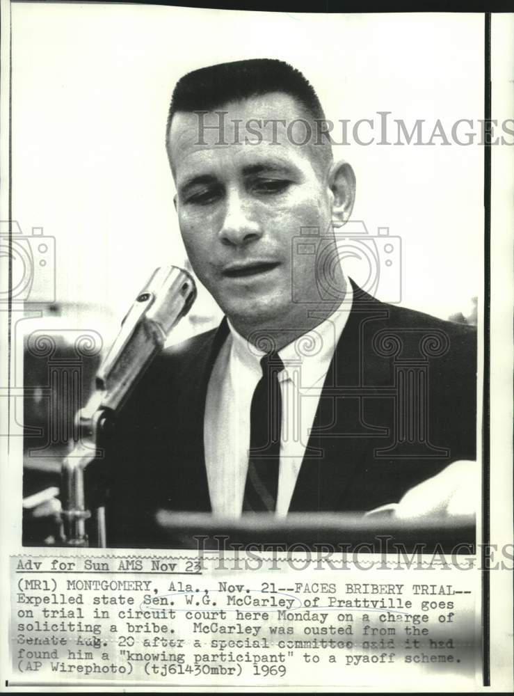 1969 Expelled Alabama State Senator McCarley faces bribery trial - Historic Images