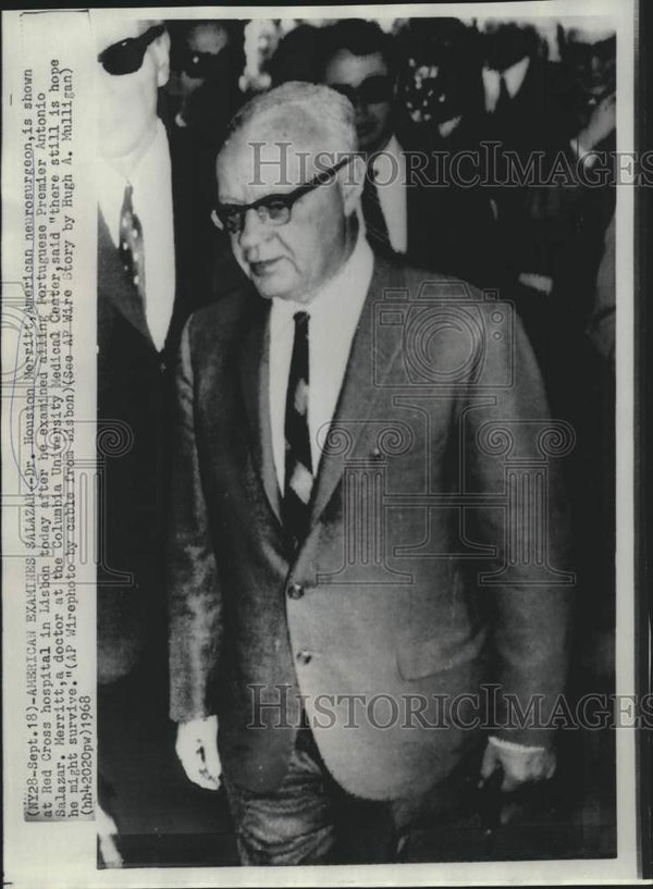 Houston Merritt 1968 American neurosurgeon Dr. Houston Merritt at Lisbon hospital ...