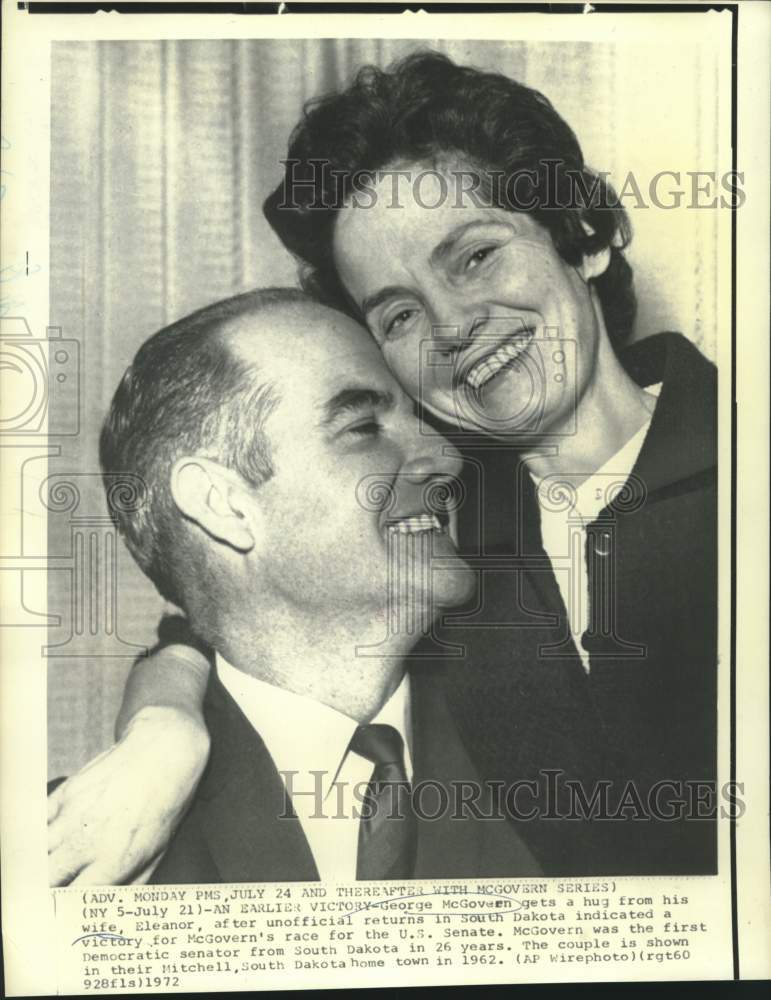 1962 George and Eleanor McGovern celebrate senatorial victory in SD - Historic Images