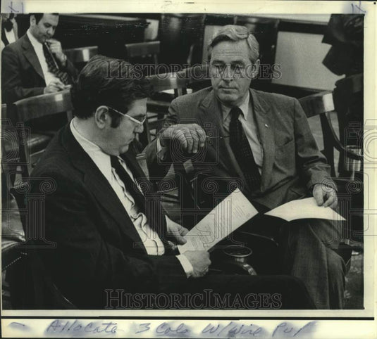 1973 Energy adviser John Love and EPA's Quarles at House hearing - Historic Images