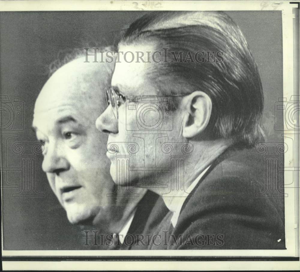 1968 Defense Secretary McNamara and Dean Rusk on &quot;Meet the Press&quot; - Historic Images