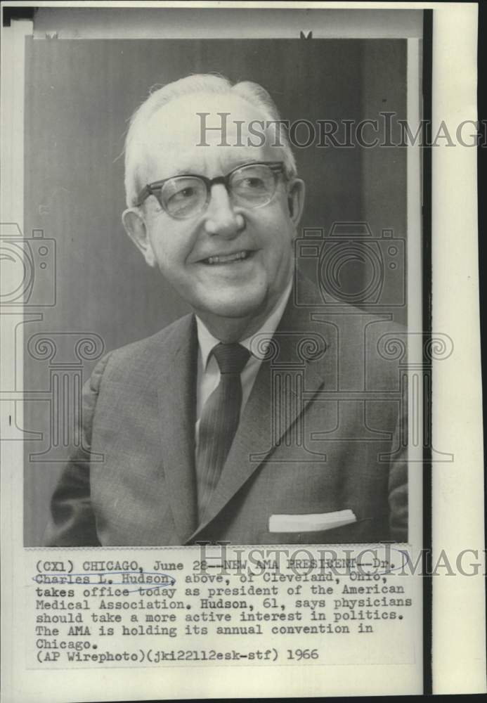 1966 American Medical Association President Dr. Charles Hudson - Historic Images