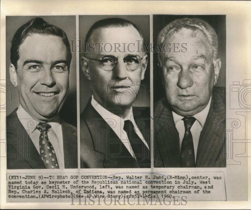 1960 Representative Walter Judd with other representatives of GOP - Historic Images