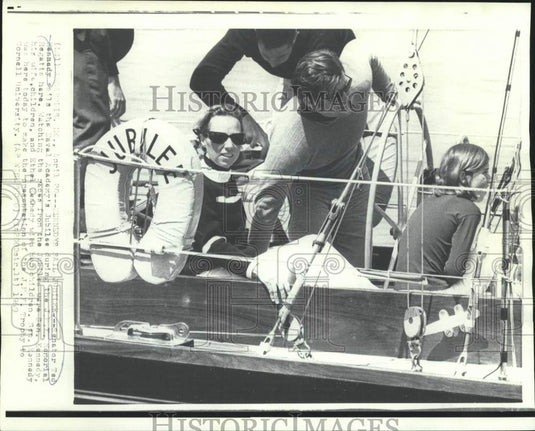 1969 Senator Edward Kennedy and family watch JFK Memorial Regatta - Historic Images