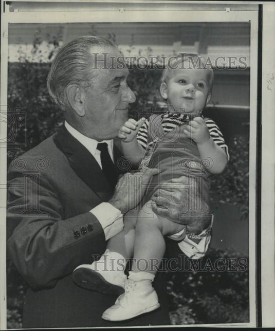 1968 President Johnson's grandson celebrates White House birthday - Historic Images
