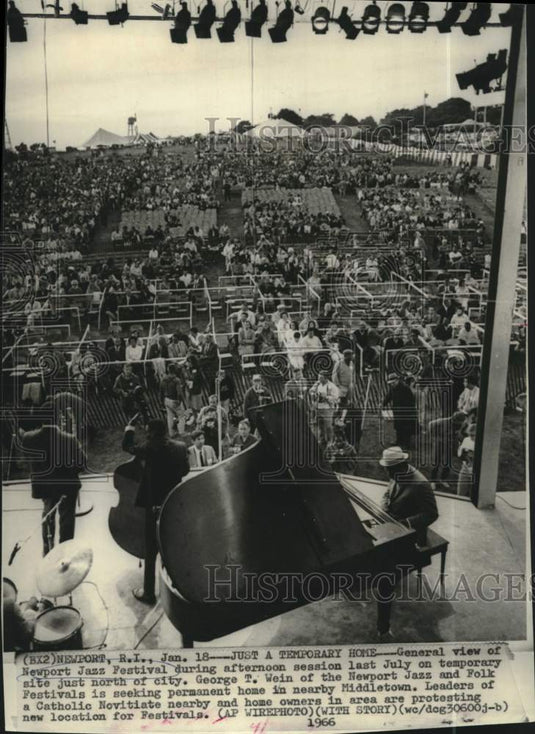 1966 Press Photo View of the performances at the Newport Jazz Festival, R.I. - Historic Images