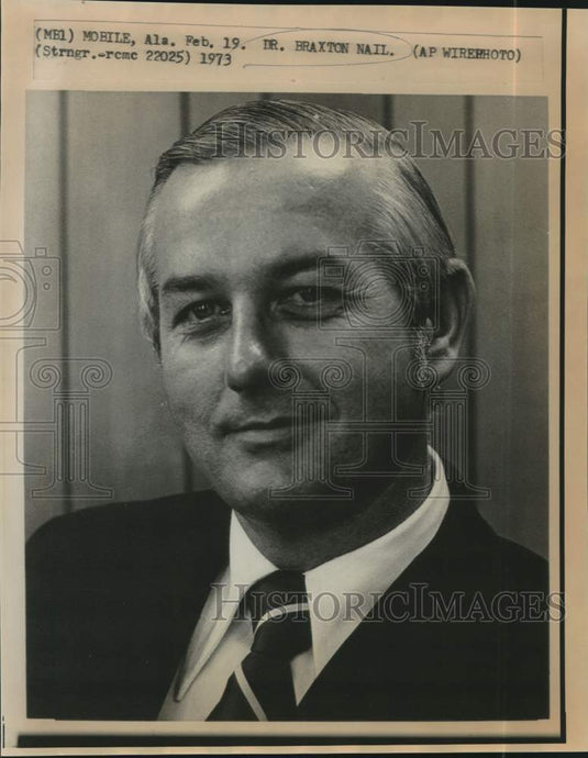 1973 Press Photo Mr. Braxton Nail poses for a photo, Alabama - now38025-Historic Images
