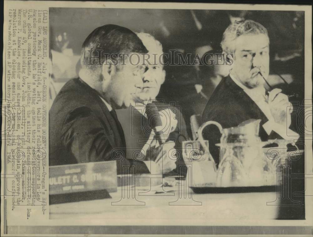 1966 Press Photo Oregon Governor Mark Hatfield speaks at National conference-Historic Images