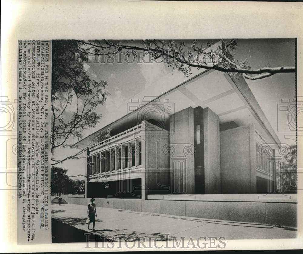 1964 Press Photo Syracuse University&#39;s journalism building at Newhouse Center-Historic Images