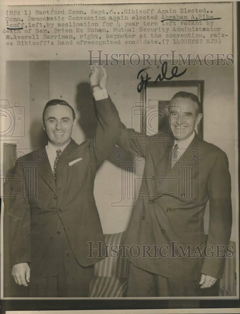 Press Photo Connecticut Senator Abraham Ribicoff at State Democratic Convention-Historic Images