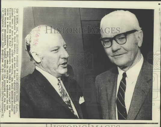 1971 Press Photo U.S. Ambassador to West Germany & West German Foreign Minister-Historic Images