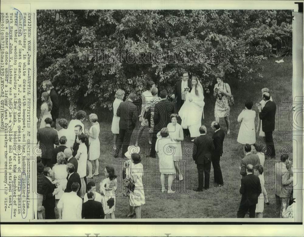 1970 Press Photo New York Mayor Lindsay&#39;s Daughter, Husband after Wedding-Historic Images