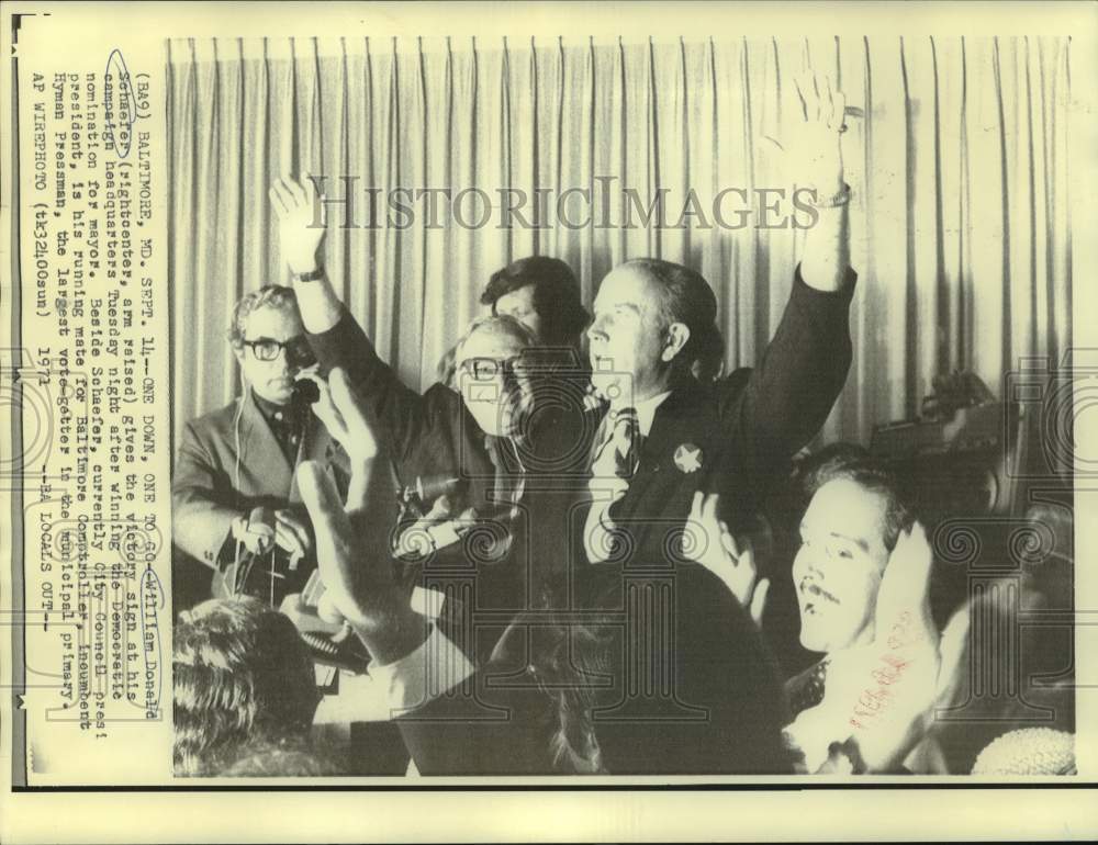 1971 Press Photo William Donald Schaefer Wins Democratic Nomination for Mayor - Historic Images