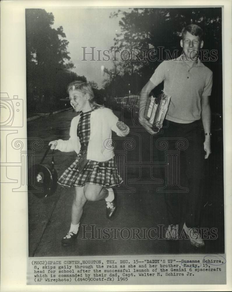 1965 Astronaut Walter Schirra&#39;s Kids To to School after Launch-Historic Images