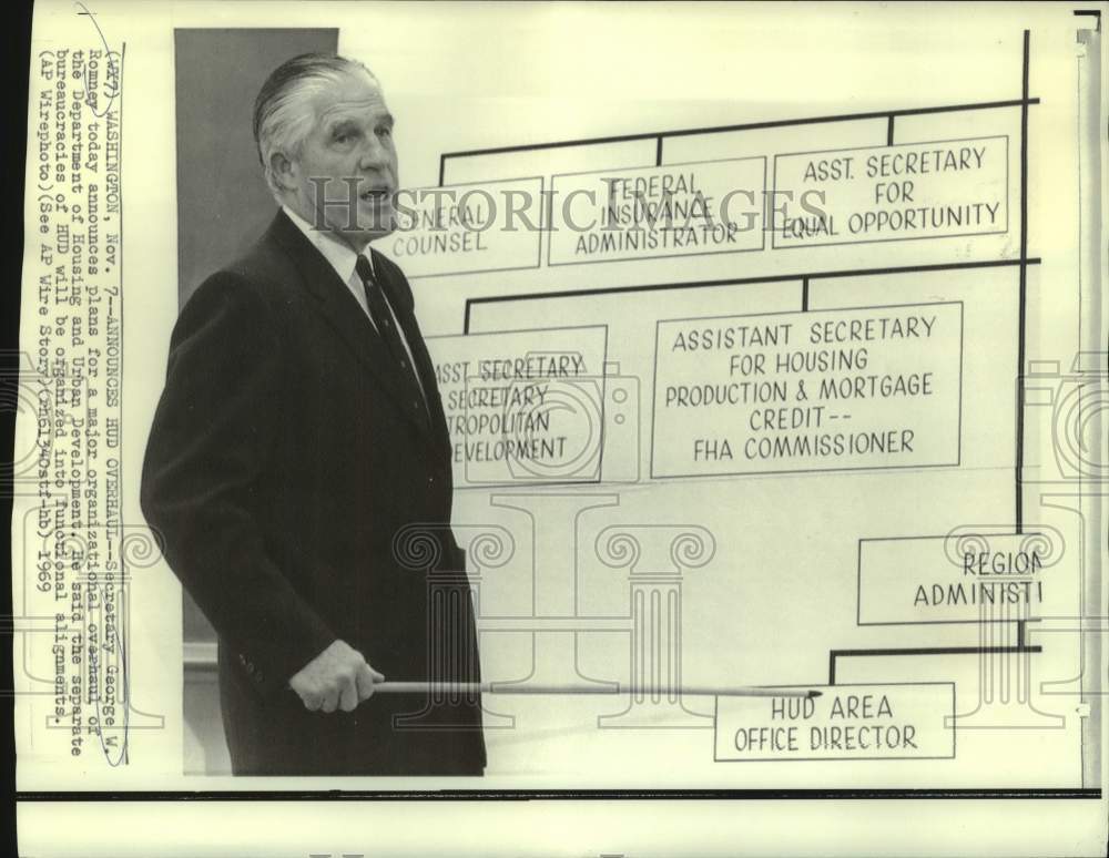 1969 Secretary George Romney Announces HUD Overhaul, Washington-Historic Images