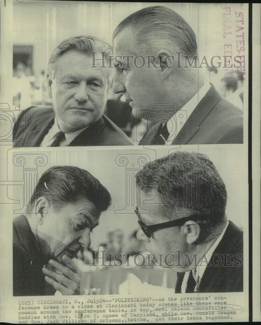 1968 Governor Nelson Rockefeller speaks with Governors in Composite-Historic Images