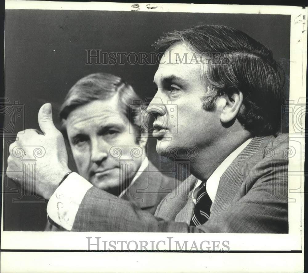 1973 Charles Percy III &amp; Lowell Weicker at ABC&#39;s Issues and Answers - Historic Images